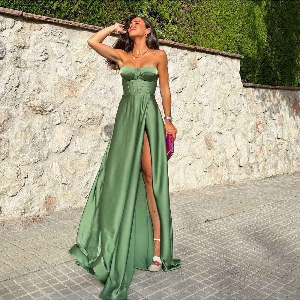 Sorel Strapless Green Dress